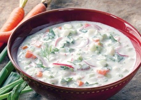سوپ سبزیجات سرد روسی اکرووشکا Okroshka