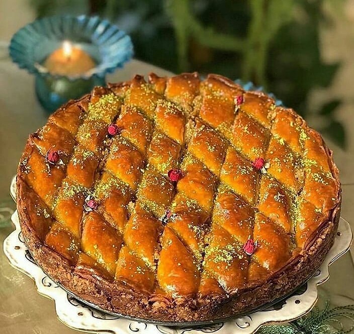آموزش باقلوای زعفرانی 