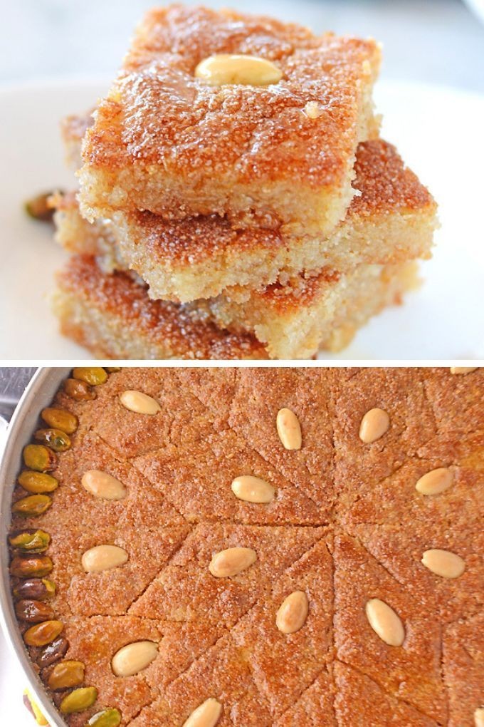 دستور تهیه کیک بسبوسه مصری با بادام