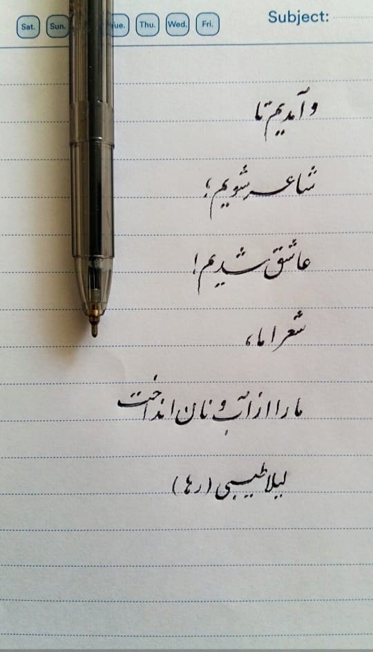 اشعار هاشور ۴۷ لیلا طیبی