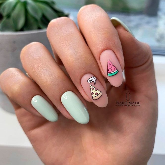 ایده طراحی ناخن مینیمال و کیوت