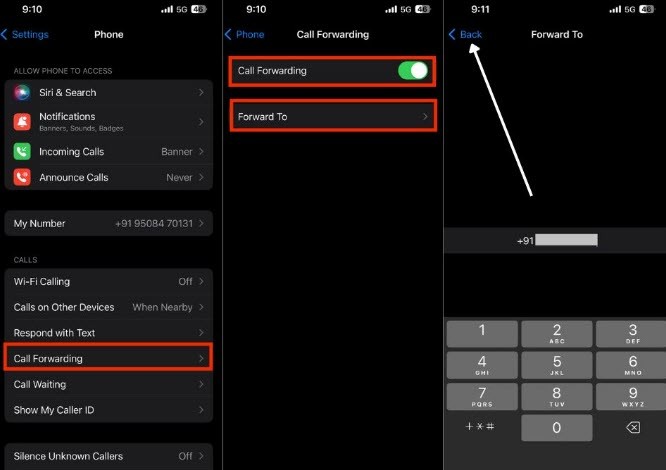 آموزش فعال کردن انتقال تماس (Call Forwarding) در آیفون