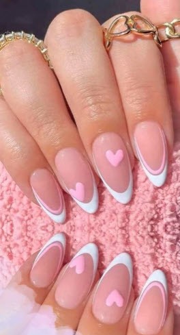 ایده طراحی ناخن قلب قلبی!