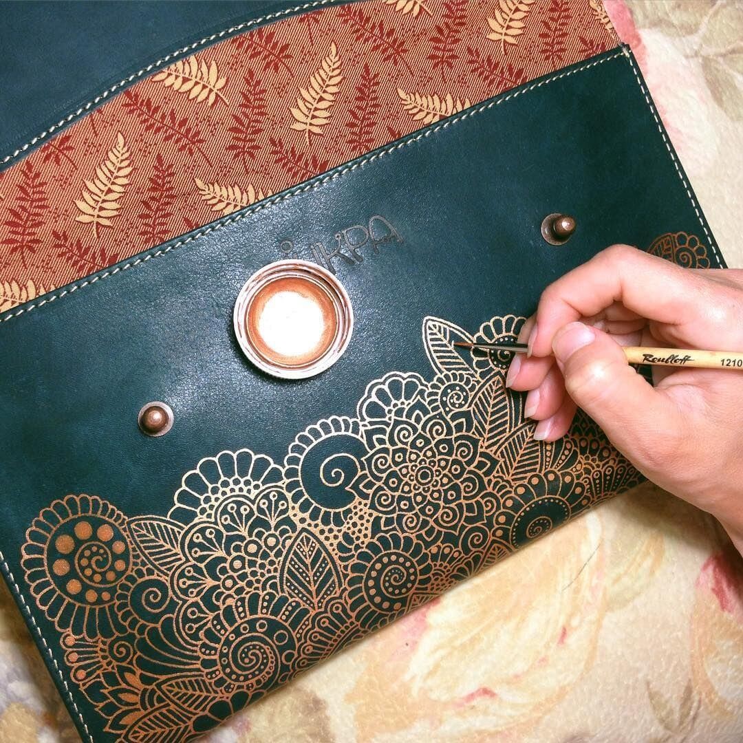 هنر نقاشی روی چرم | آموزش نقاشی روی چرم