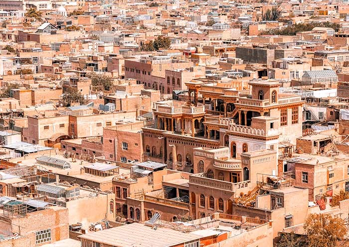 شهر قدیمی کاشغر در جاده ابریشم چین