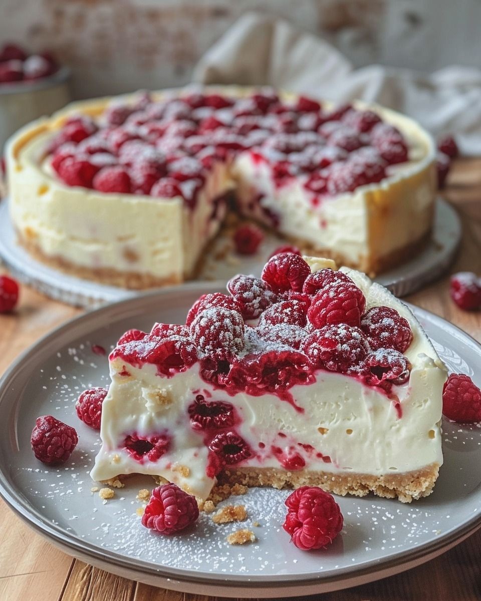 طرز تهیه چیزکیک یخچالی با تمشک