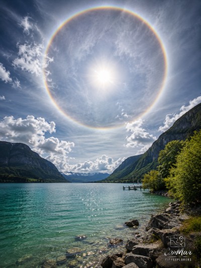پدیده طبیعی شگفت‌انگیز هاله خورشیدی (Solar Halo) 